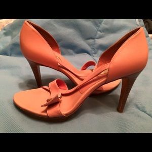 Kenneth Cole pink strappy heels, size 7